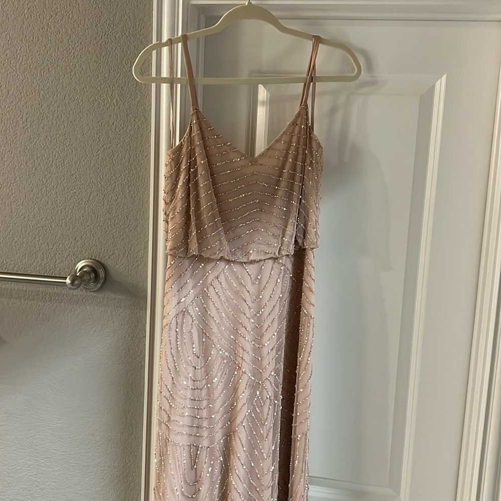 Adriana Papell dress size 6 blush